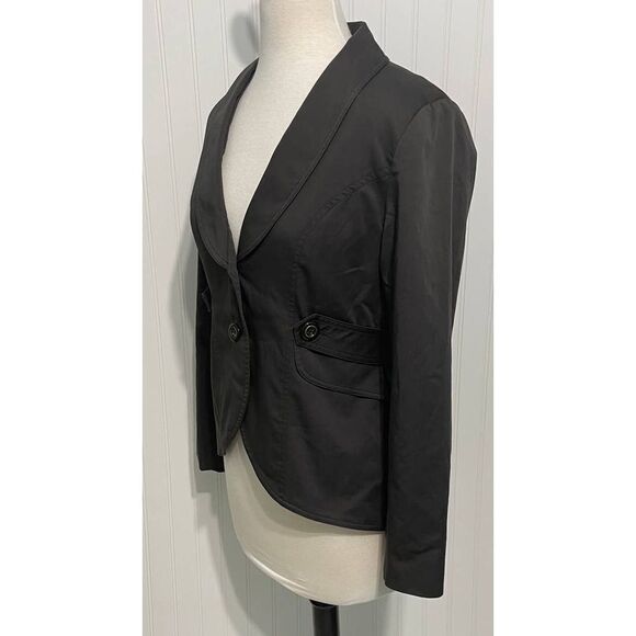Cabi Work It Two Button Blazer 769 Flap Pockets  Career Charcoal Grey‎ SIze 6 - Picture 7 of 11